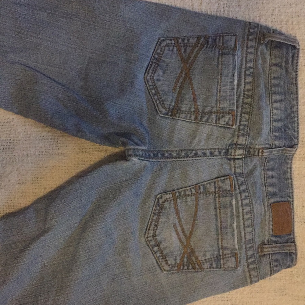 Aeropostale skinny flair light wash jeans 3/4